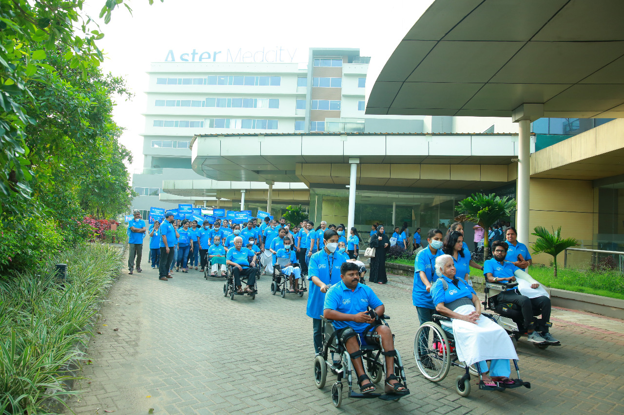 Aster Medcity Conducts  Wheelathon on the International day of persons with disabilities